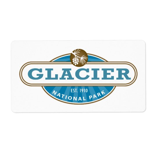 Nationaal park Glacier Etiket (Voorkant)