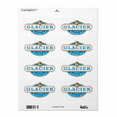 Nationaal park Glacier Etiket (Full Sheet)