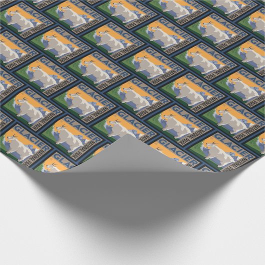 Nationaal park Glacier | Geit Cadeaupapier (Hoek)