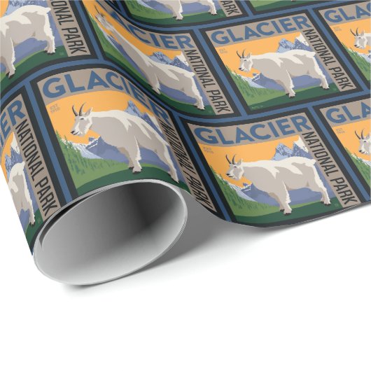 Nationaal park Glacier | Geit Cadeaupapier (Rol Hoek)