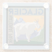 Nationaal park Glacier | Geit Glazen Onderzetter (Achterkant)