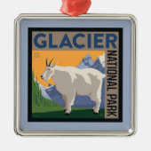Nationaal park Glacier | Geit Metalen Ornament (Voorkant)