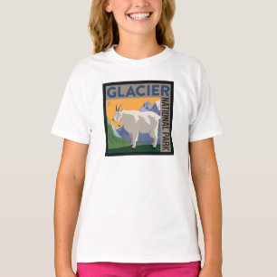 Nationaal park Glacier   Geit T-shirt