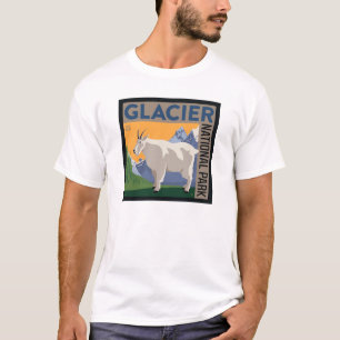 Nationaal park Glacier   Geit T-shirt