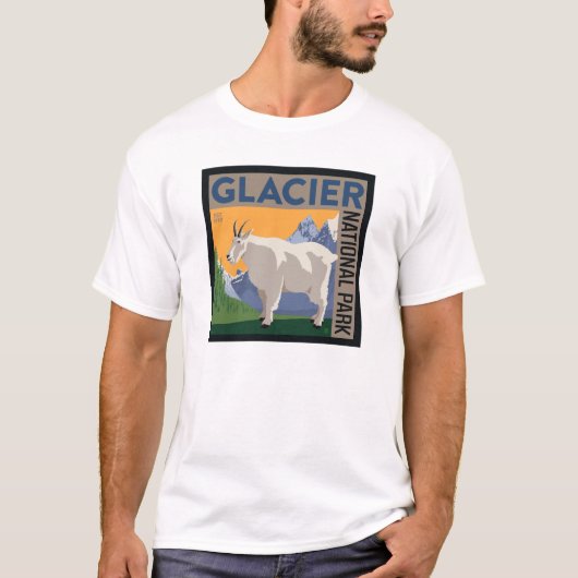 Nationaal park Glacier | Geit T-shirt (Voorkant)