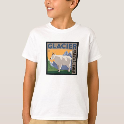 Nationaal park Glacier | Geit T-shirt (Voorkant)