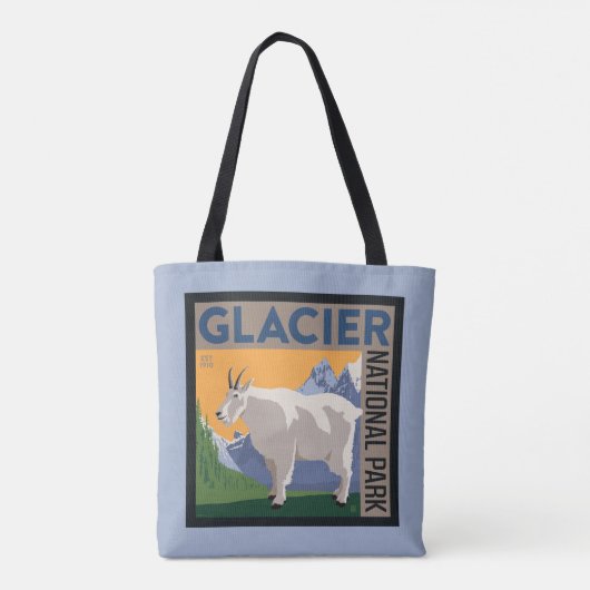 Nationaal park Glacier | Geit Tote Bag (Achterkant)