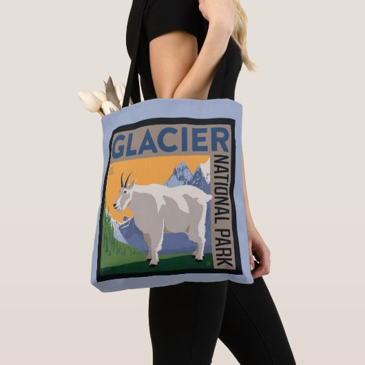 Nationaal park Glacier | Geit Tote Bag (Dichtbij)