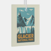 Nationaal Park  Glacier Glas Ornament (Voorkant Rechts)