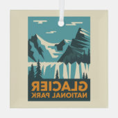 Nationaal Park  Glacier Glas Ornament (Achterkant)