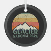Nationaal Park  Glacier Glas Ornament (Voorkant)