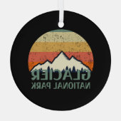 Nationaal Park  Glacier Glas Ornament (Achterkant)