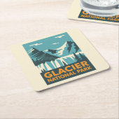 Nationaal Park  Glacier Kartonnen Onderzetters (Schuin)