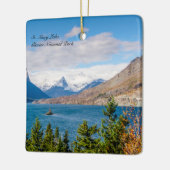 Nationaal park Glacier Keramisch Ornament (Links)