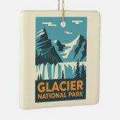 Nationaal Park  Glacier Keramisch Ornament (Rechts)
