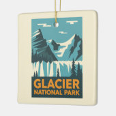 Nationaal Park  Glacier Keramisch Ornament (Links)