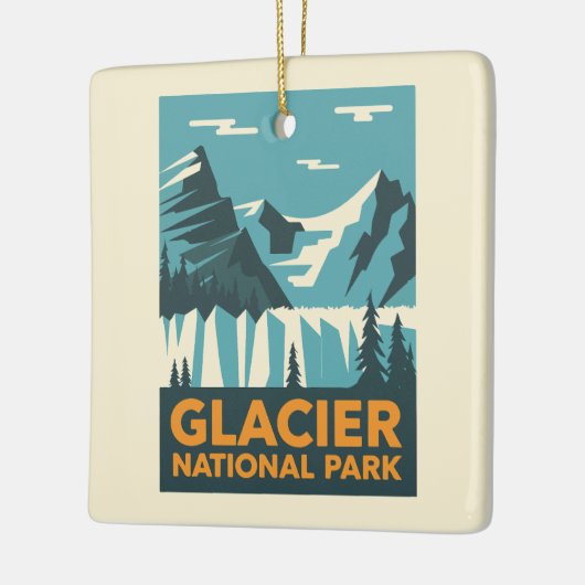 Nationaal Park  Glacier Keramisch Ornament (Links)