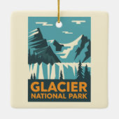 Nationaal Park  Glacier Keramisch Ornament (Achterkant)