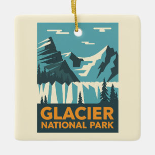 Nationaal Park  Glacier Keramisch Ornament