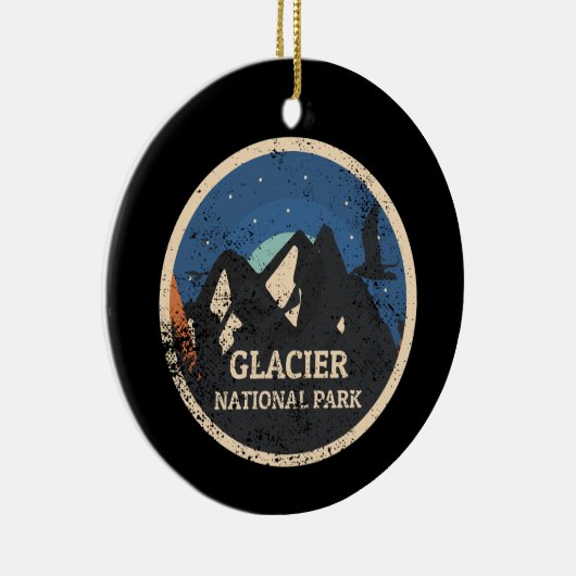 Nationaal park Glacier Keramisch Ornament (Rechts)