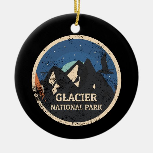 Nationaal park Glacier Keramisch Ornament (Voorkant)