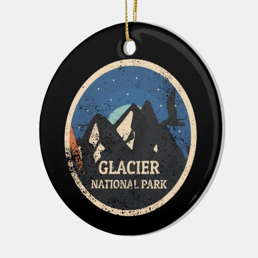 Nationaal park Glacier Keramisch Ornament (Links)