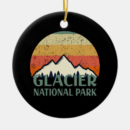 Nationaal Park  Glacier Keramisch Ornament (Voorkant)
