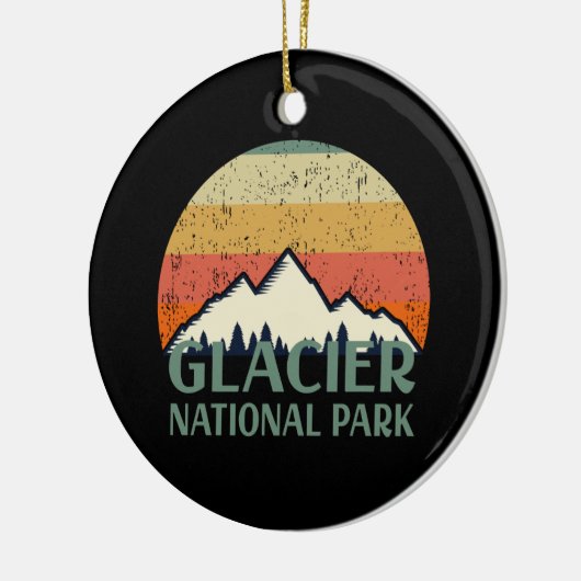 Nationaal Park  Glacier Keramisch Ornament (Links)