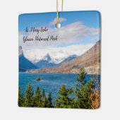 Nationaal park Glacier Keramisch Ornament (Links)