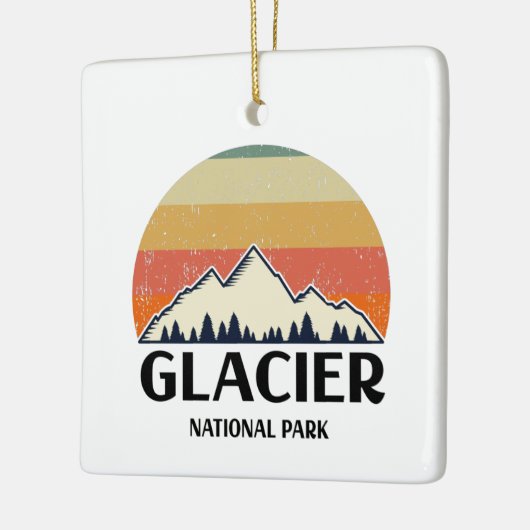 Nationaal Park  Glacier Keramisch Ornament (Links)