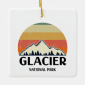 Nationaal Park  Glacier Keramisch Ornament (Voorkant)