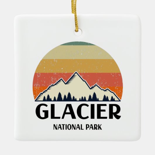 Nationaal Park  Glacier Keramisch Ornament (Voorkant)