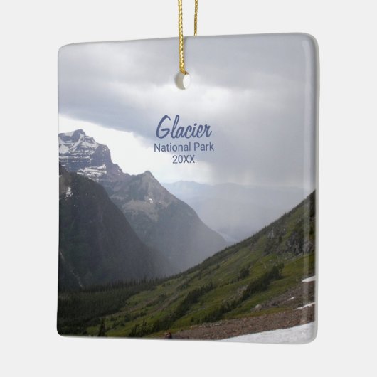 Nationaal Park Glacier Keramisch Ornament (Links)