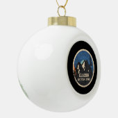 Nationaal park Glacier Keramische Bal Ornament (Links)