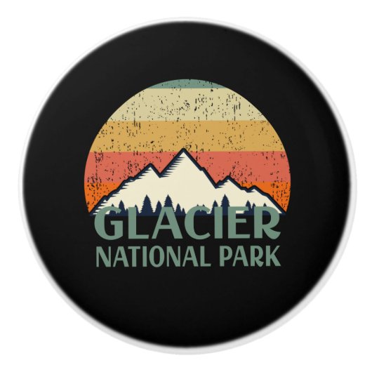 Nationaal Park Glacier Keramische Knop (Voorkant)