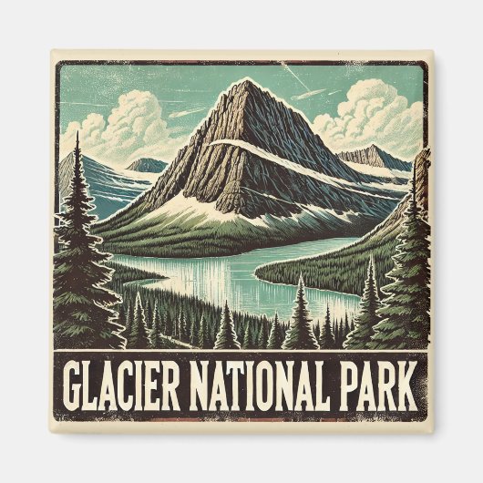 Nationaal park Glacier Magneet (Voorkant)