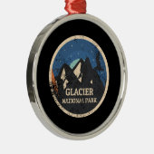 Nationaal park Glacier Metalen Ornament (Rechts)