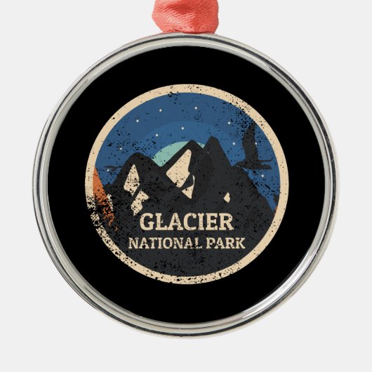 Nationaal park Glacier Metalen Ornament (Voorkant)