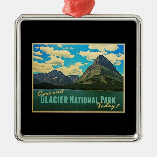 Nationaal park Glacier Metalen Ornament (Voorkant)