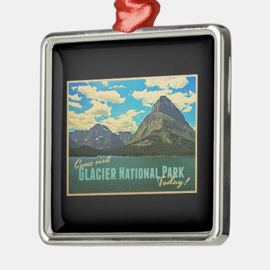 Nationaal park Glacier Metalen Ornament (Links)