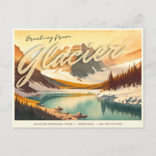 Nationaal Park Glacier, Montana Briefkaart