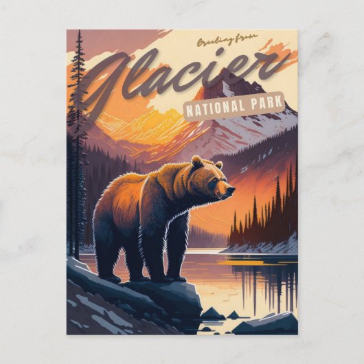 Nationaal Park Glacier, Montana Briefkaart (Voorkant)