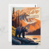 Nationaal Park Glacier, Montana Briefkaart (Voorkant / Achterkant)