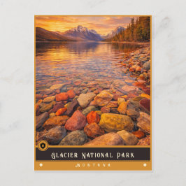 Nationaal park Glacier | Montana Oude ansichtkaart Briefkaart