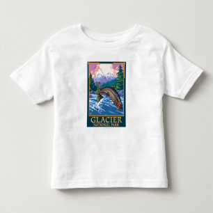 Nationaal park Glacier, MontanaFly Fisherman # Kinder Shirts