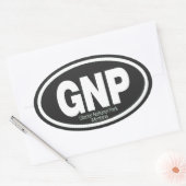 Nationaal park Glacier Ovale Sticker (Envelop)