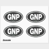 Nationaal park Glacier Ovale Sticker (Vel)