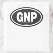 Nationaal park Glacier Ovale Sticker (Tas)