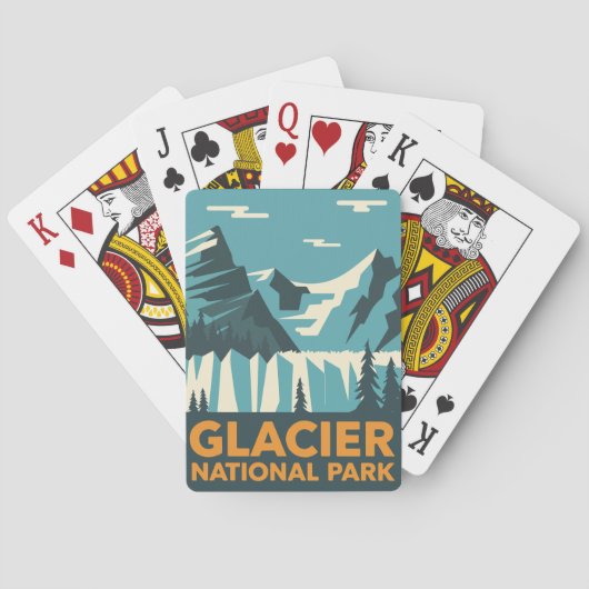 Nationaal Park Glacier Pokerkaarten (Achterkant)