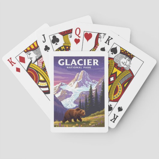 Nationaal Park  Glacier Pokerkaarten (Achterkant)